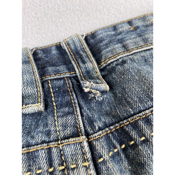 True Republic Jeans 37x30 Blue Loose Relaxed Embroidery Grunge Tag 38x32 - Picture 12 of 14